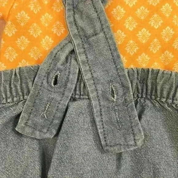 TWIN GIRL BUNDLE 💕 Adorable romper with yellow tee shirt - Picture 7 of 7